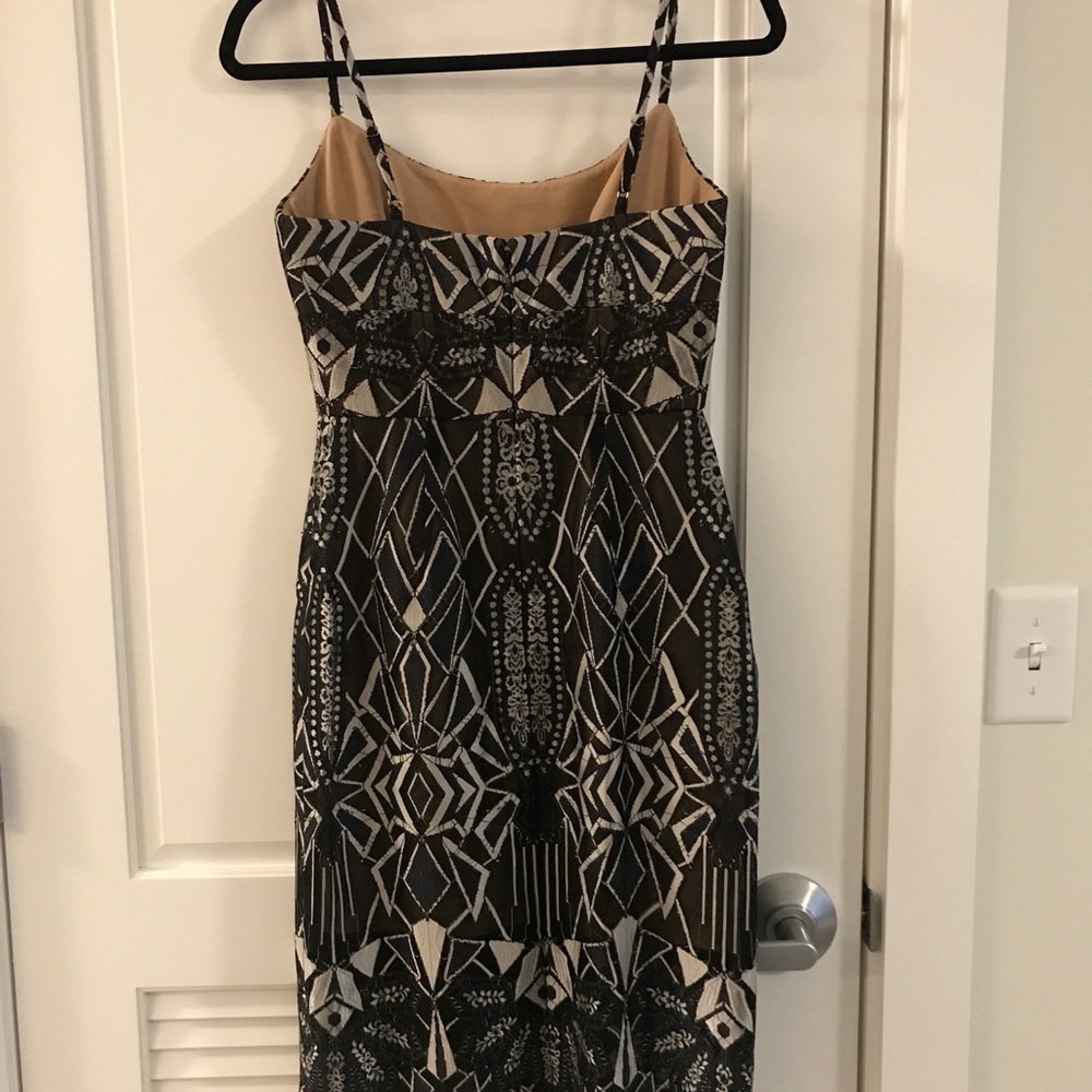 Strappy BCBG MaxAzria cocktail dress